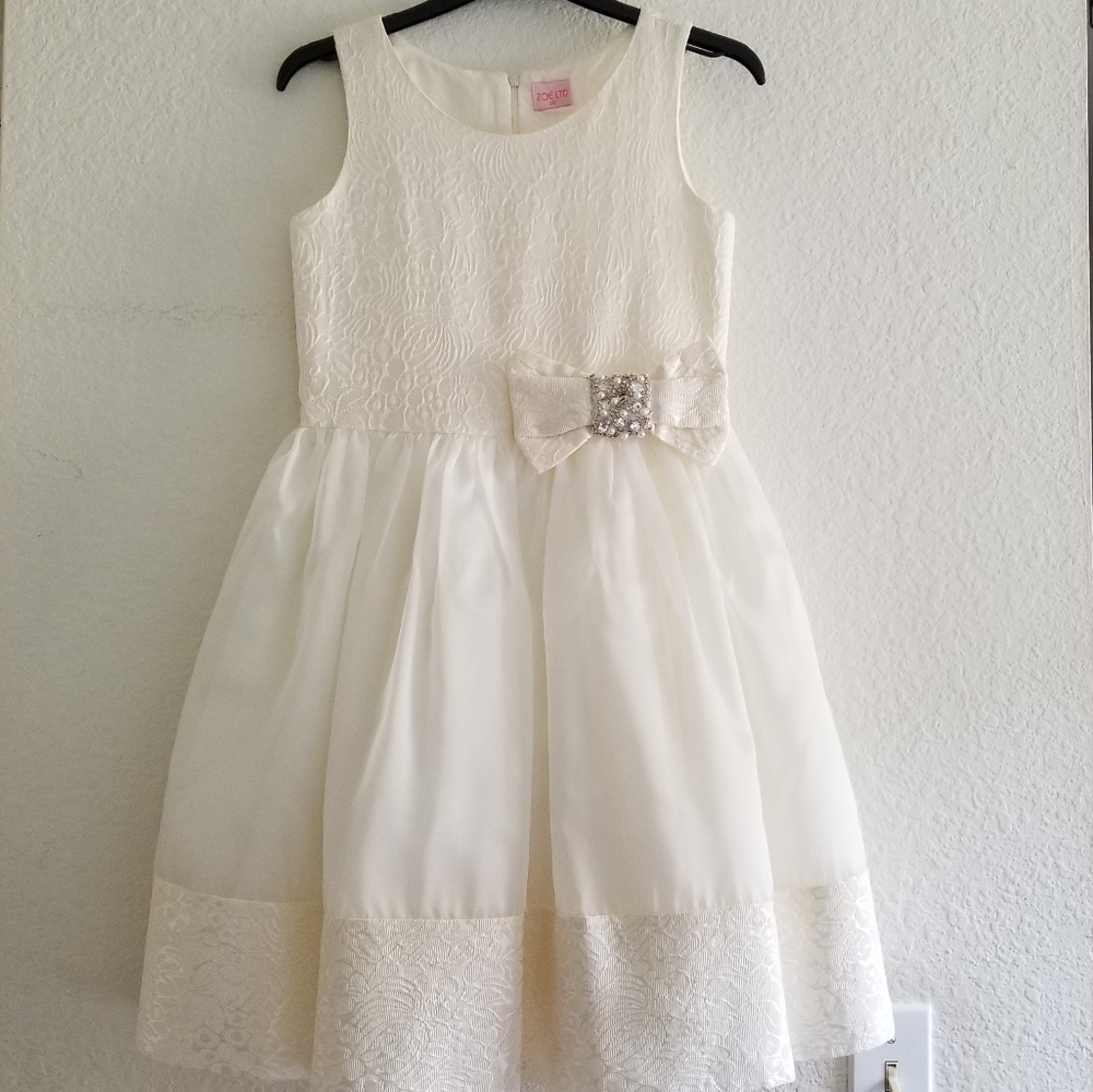 Zoe Ltd Girls Formal Dress Ivory Size 16 - Picture 2 of 12
